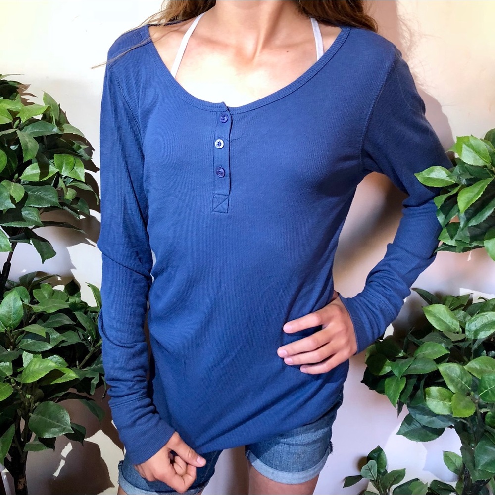 Half Button Long Sleeve Shirt